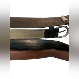 Men's Leather Belt Bundle - Black, Brown, Tan Sizes 30/32 & XL